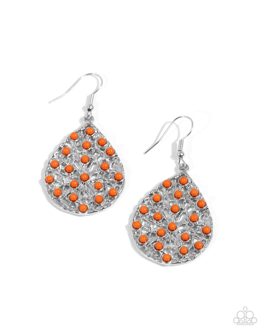 Botanical Berries - Orange Earring