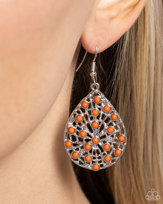 Botanical Berries - Orange Earring