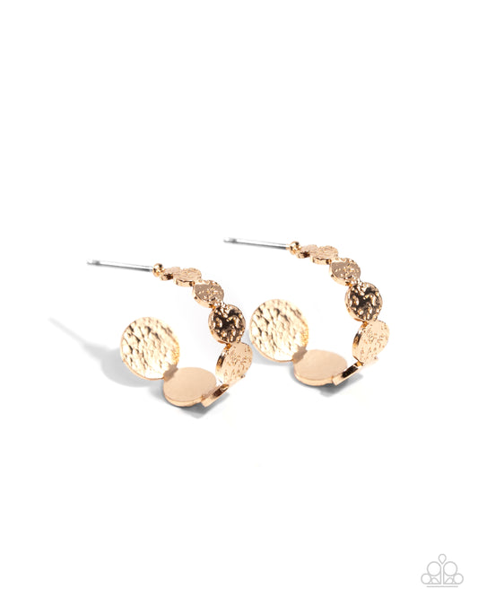 Textured Tease - Gold Earrings Preorder