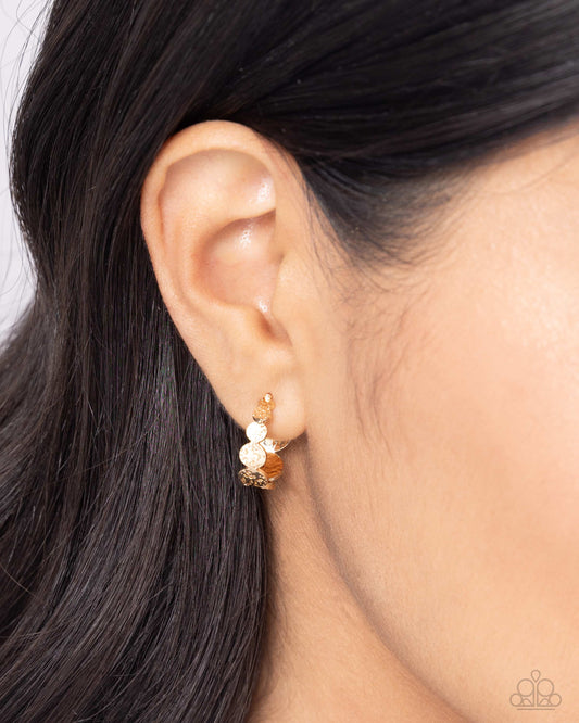 Textured Tease - Gold Earrings Preorder