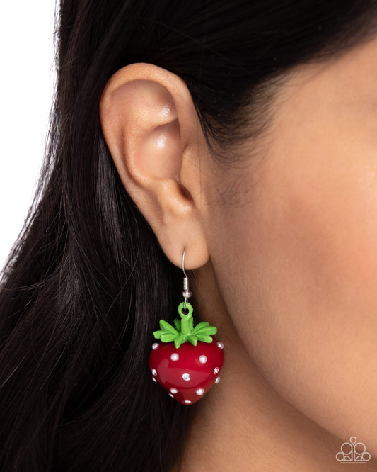 Strawberry Sentiment - Red Earrings Preorder