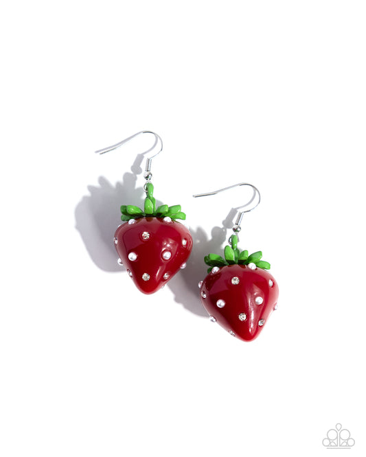 Strawberry Sentiment - Red Earrings Preorder