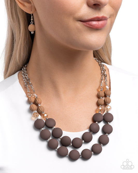 Whimsically Wealthy - Brown Necklace Preorder