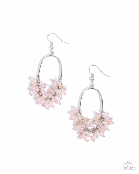 Chandelier Check - Pink Earring