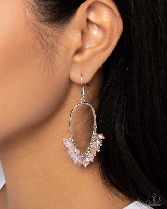 Chandelier Check - Pink Earring