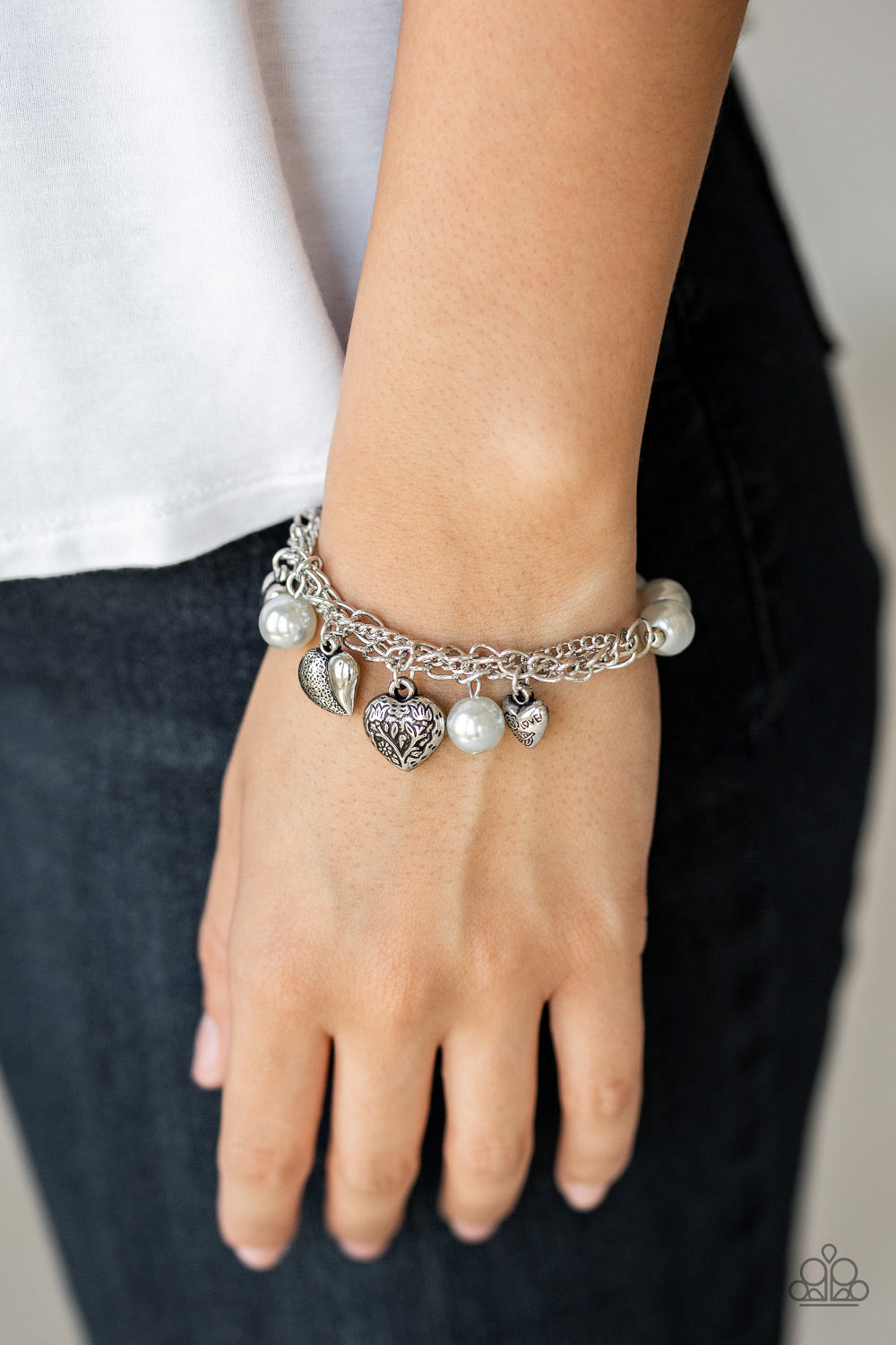 More Amour - Silver Paparazzi Bracelet