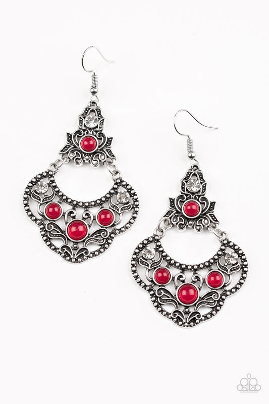 Garden State Glow - Red Paparazzi Earrings