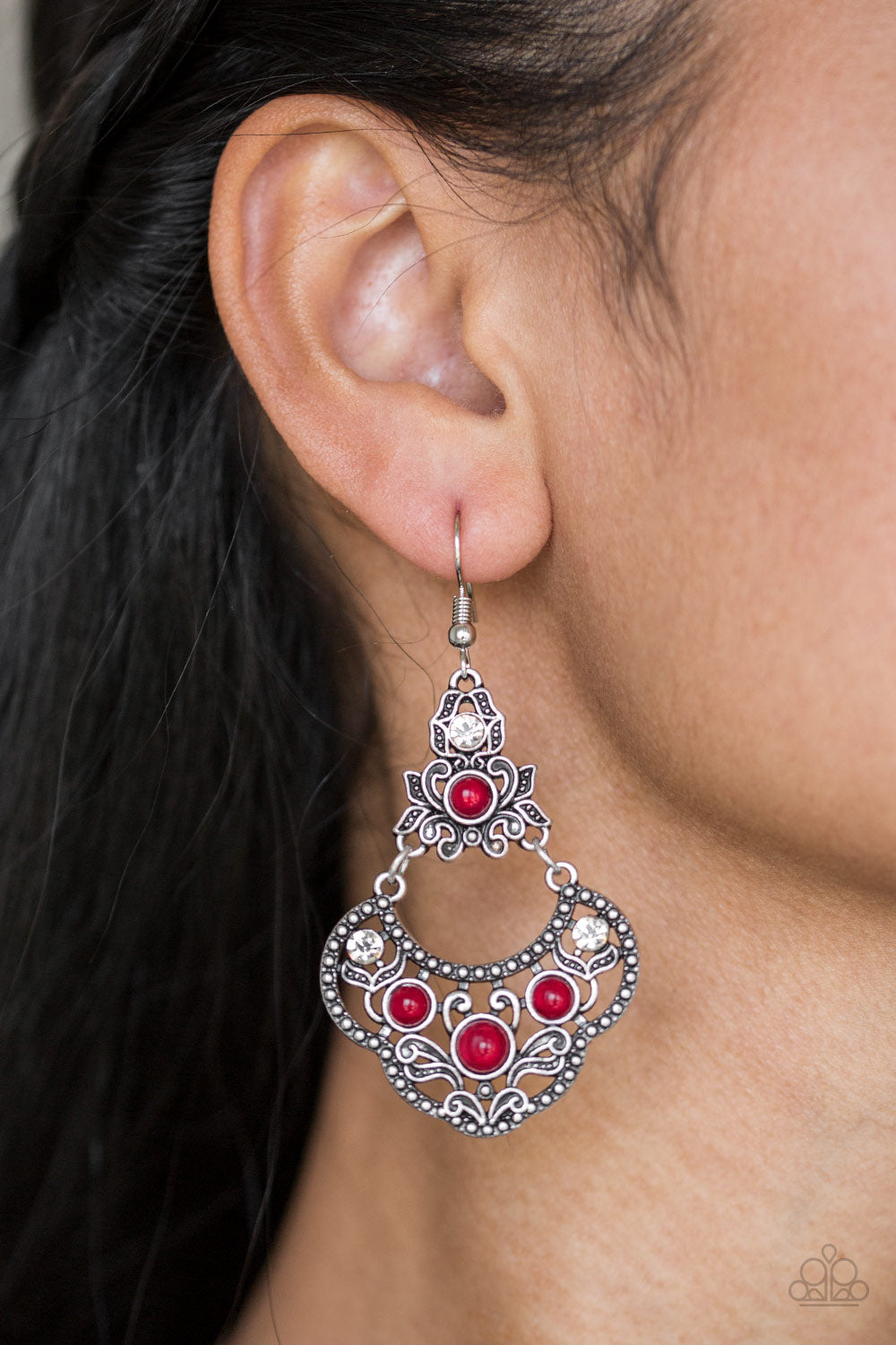 Garden State Glow - Red Paparazzi Earrings