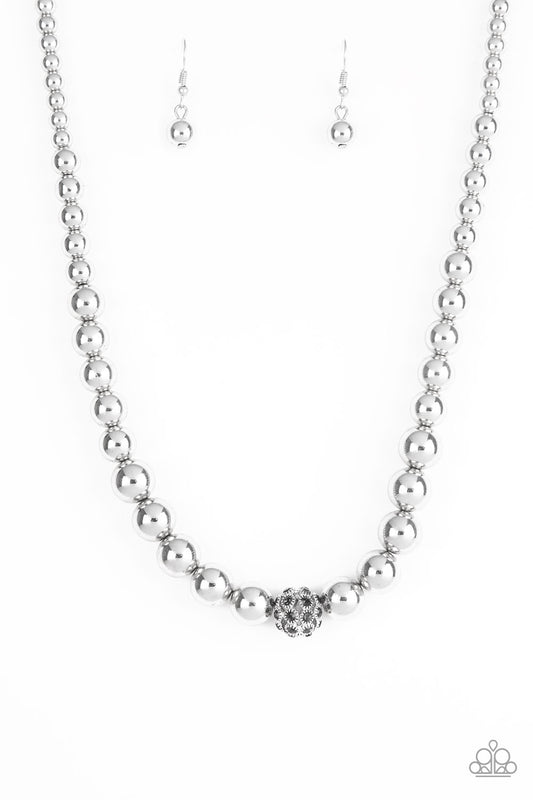 High-Stakes FAME - Silver Paparazzi Necklace