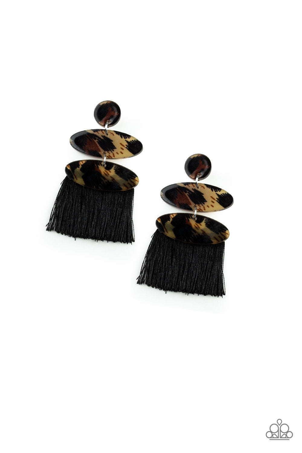 No One Likes A Cheetah - Black Paparazzi Earrings