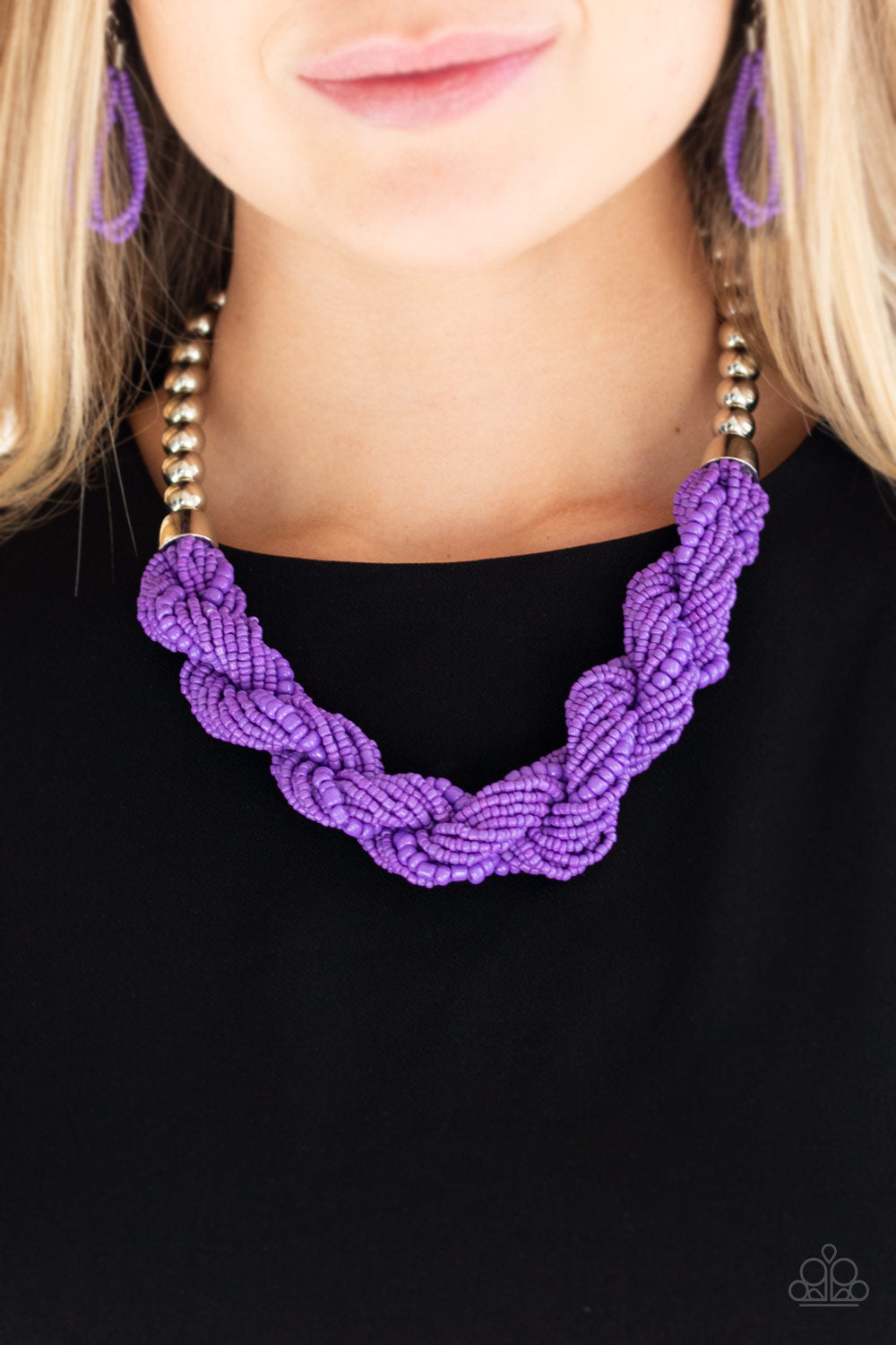 Savannah Surfin - Purple Paparazzi Necklace