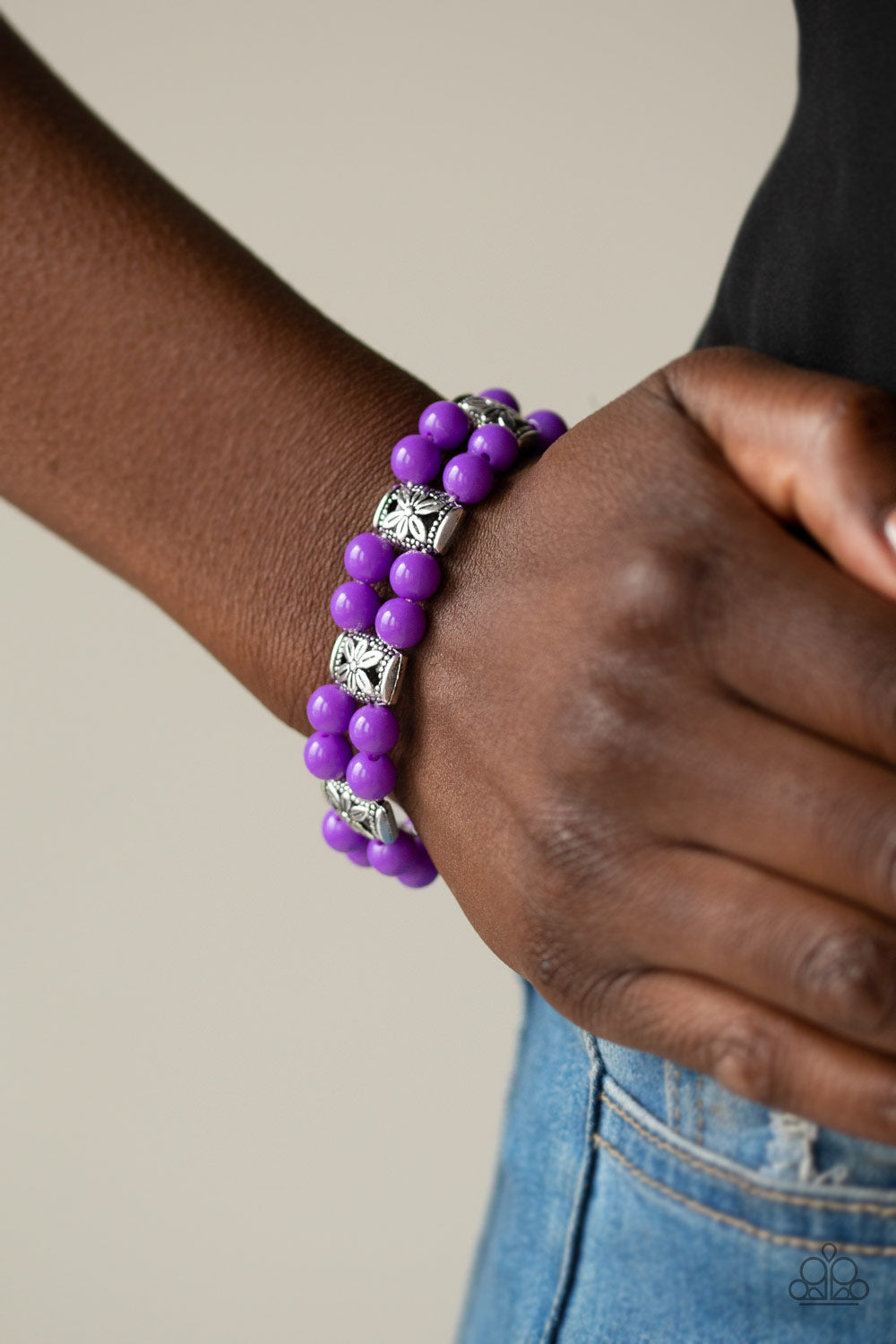 Daisy Debutante - Purple Paparazzi Bracelet