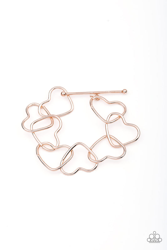 Take Heart - Rose Gold Paparazzi Bracelet