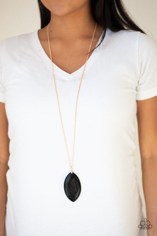 Santa Fe Simplicity - Black Paparazzi Necklace