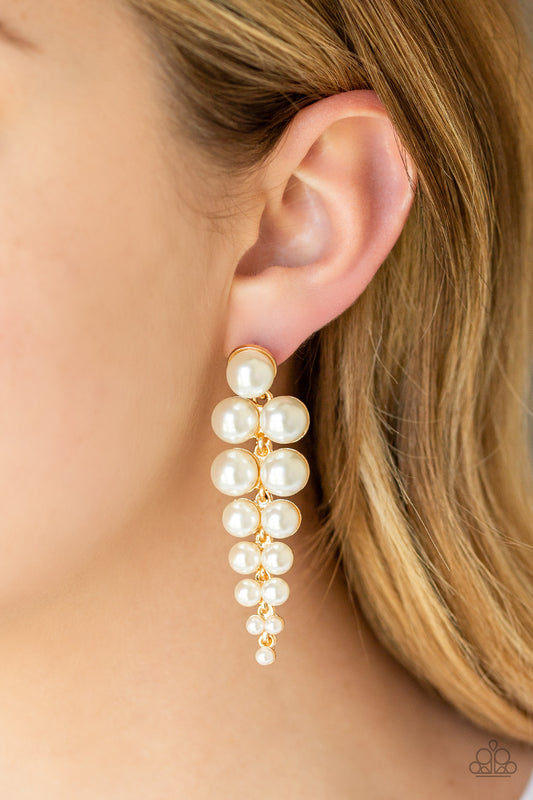 Totally Tribeca - Gold Paparazzi Earrings