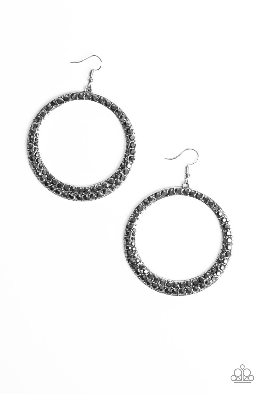 So Demanding - Silver Paparazzi Earrings