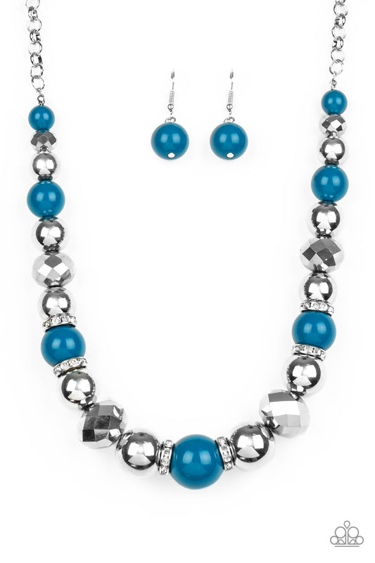 Weekend Party - Blue Paparazzi Necklace