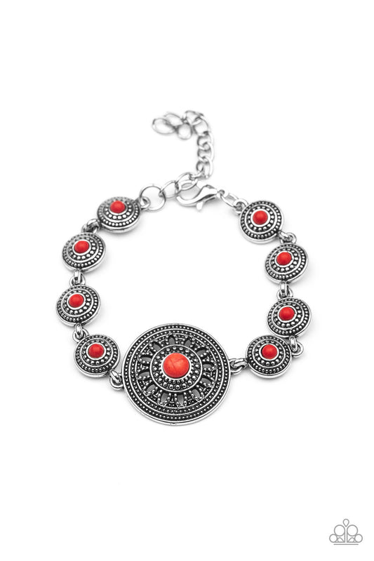 Rustic Renegade - Red Paparazzi Bracelet