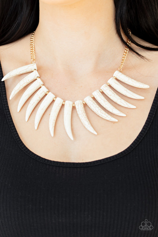 Tusk Tundra - White Paparazzi Necklace