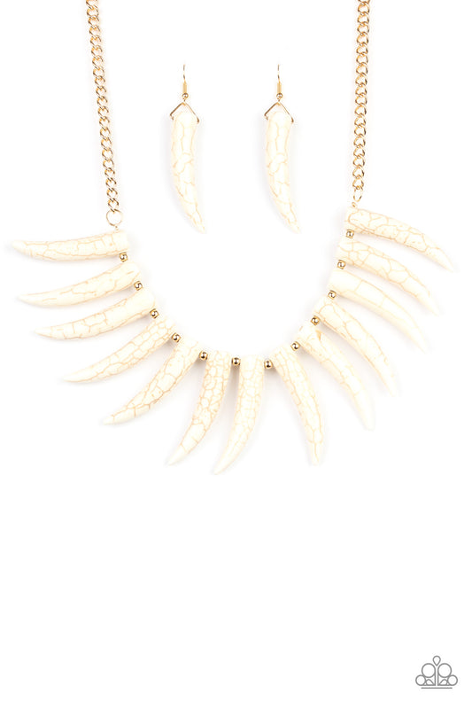 Tusk Tundra - White Paparazzi Necklace