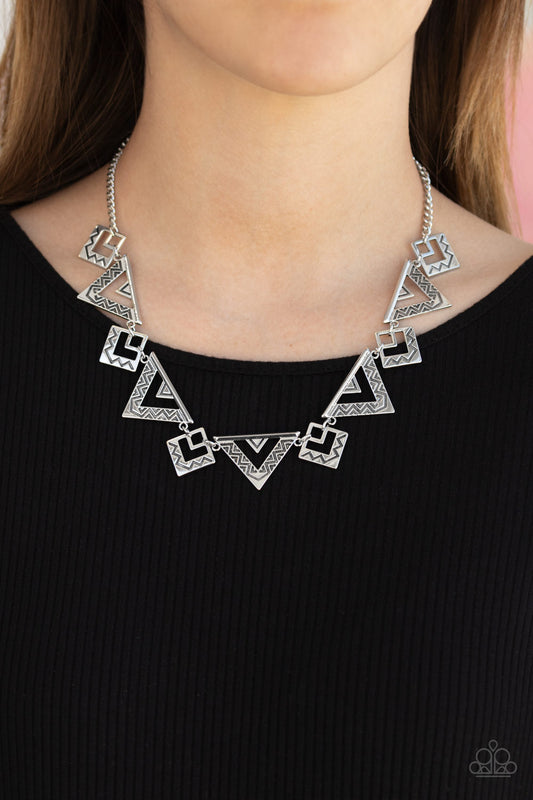 Giza Goals - Silver Paparazzi Necklace