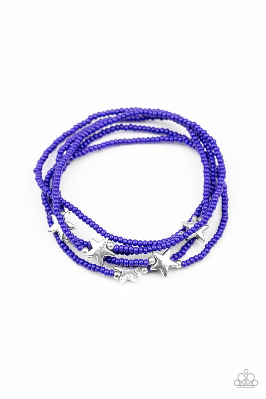 Pretty Patriotic - Blue Paparazzi Bracelet