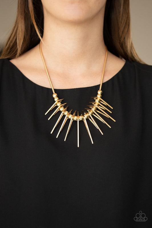 Fully Charged - Gold Paparazzi Necklace