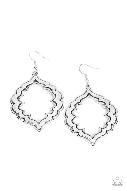 Taj Mahal Majesty - Silver Paparazzi Earrings