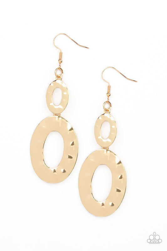 Bring On The Basics - Gold Paparazzi Earrings