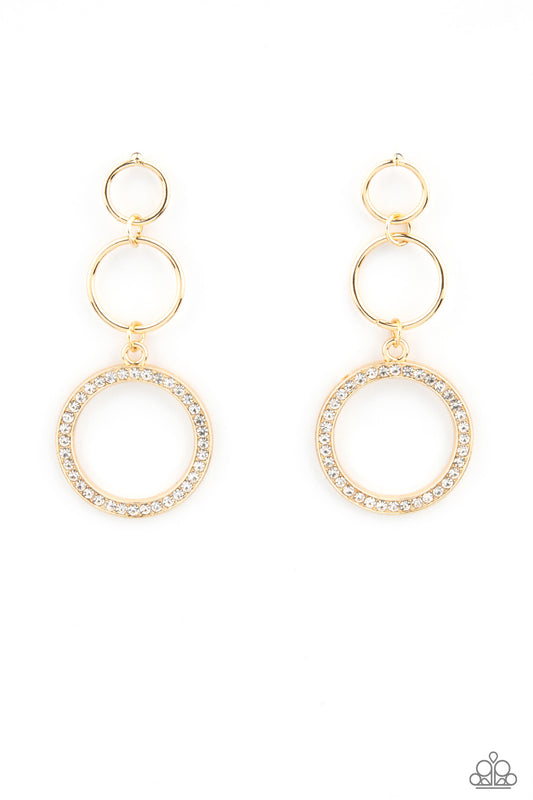 Rule-Breaking Radiance - Gold Paparazzi Earrings