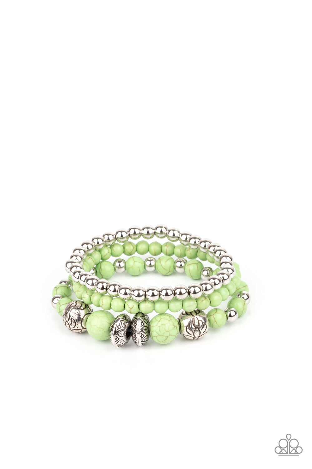 Desert Blossom - Green Paparazzi Bracelet