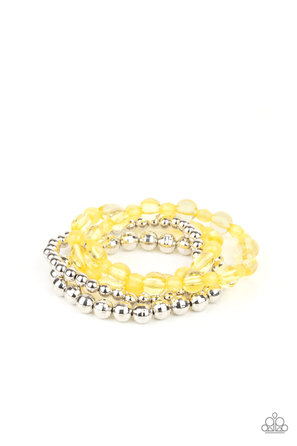 Delightfully Disco - Yellow Paparazzi Bracelet