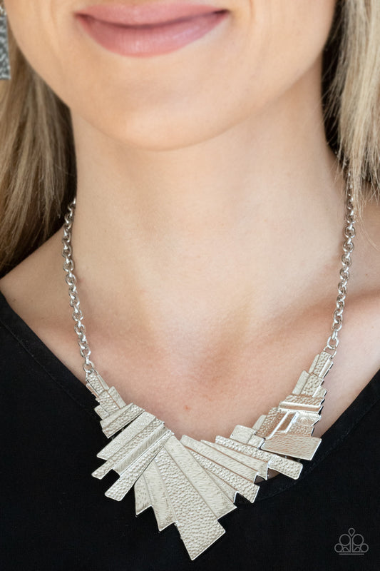 Happily Ever AFTERSHOCK - Silver Paparazzi Necklace