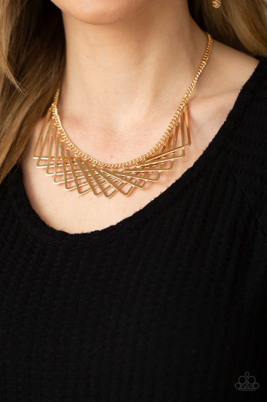 Metro Mirage - Gold Paparazzi Necklace