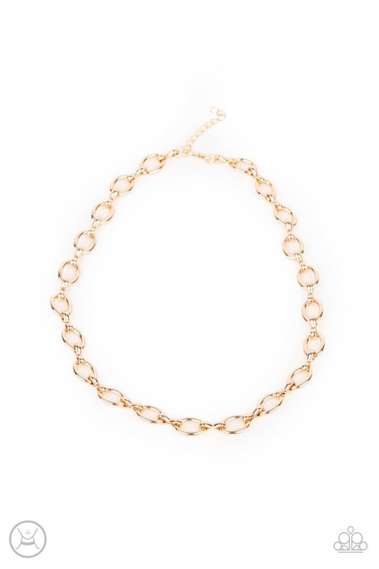 Craveable Couture - Gold Paparazzi Necklace