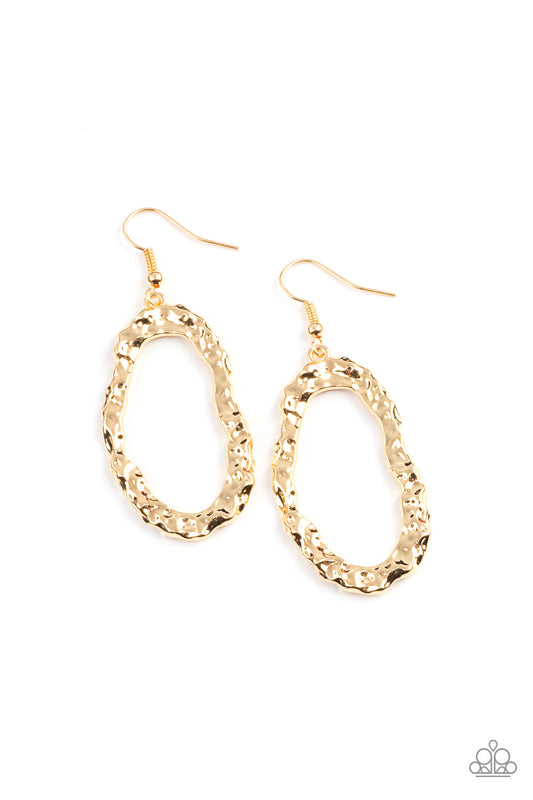 ARTIFACT Checker - Gold Paparazzi Earrings