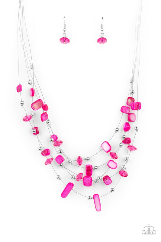 Prismatic Pebbles - Pink Paparazzi Necklace