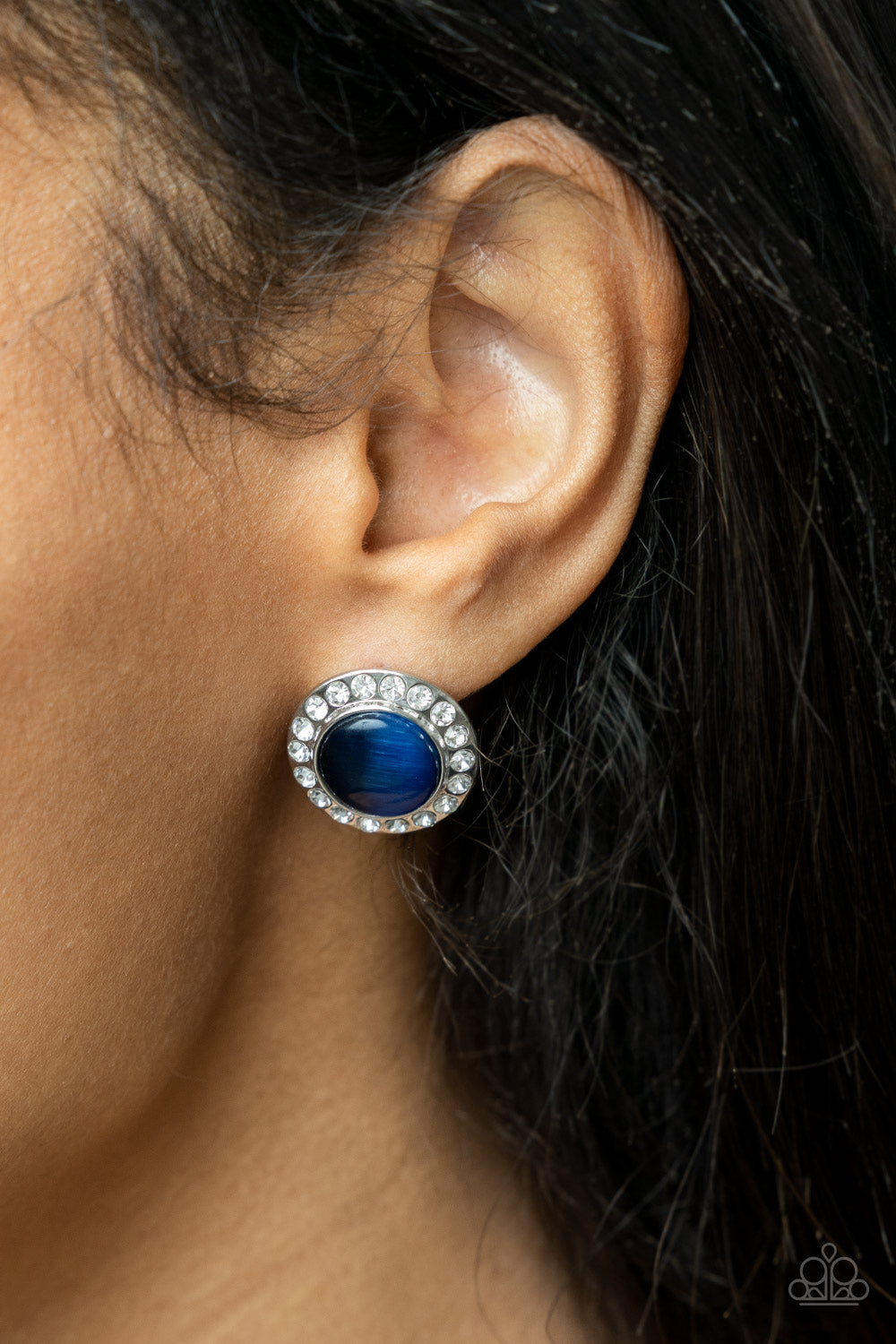 Glowing Dazzle - Blue Paparazzi Earrings