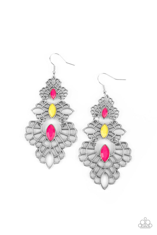 Flamboyant Frills - Multi Paparazzi Earrings