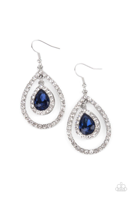 Blushing Bride - Blue Paparazzi Earrings