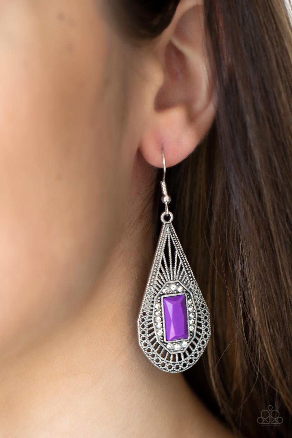 Paparazzi Earrings Purple