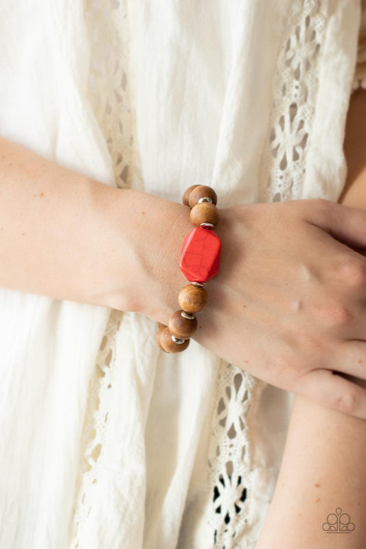 Abundantly Artisan - Red Paparazzi Bracelet