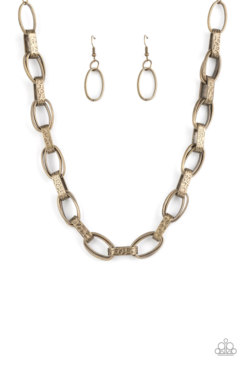 Paparazzi Iced Iron - Brass Necklace – A Finishing Touch Jewelry
