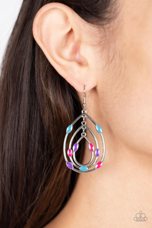 Rippling Rapport - Multi Paparazzi Earrings