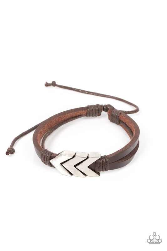 Arrow Pharaoh - Brown Paparazzi Bracelet