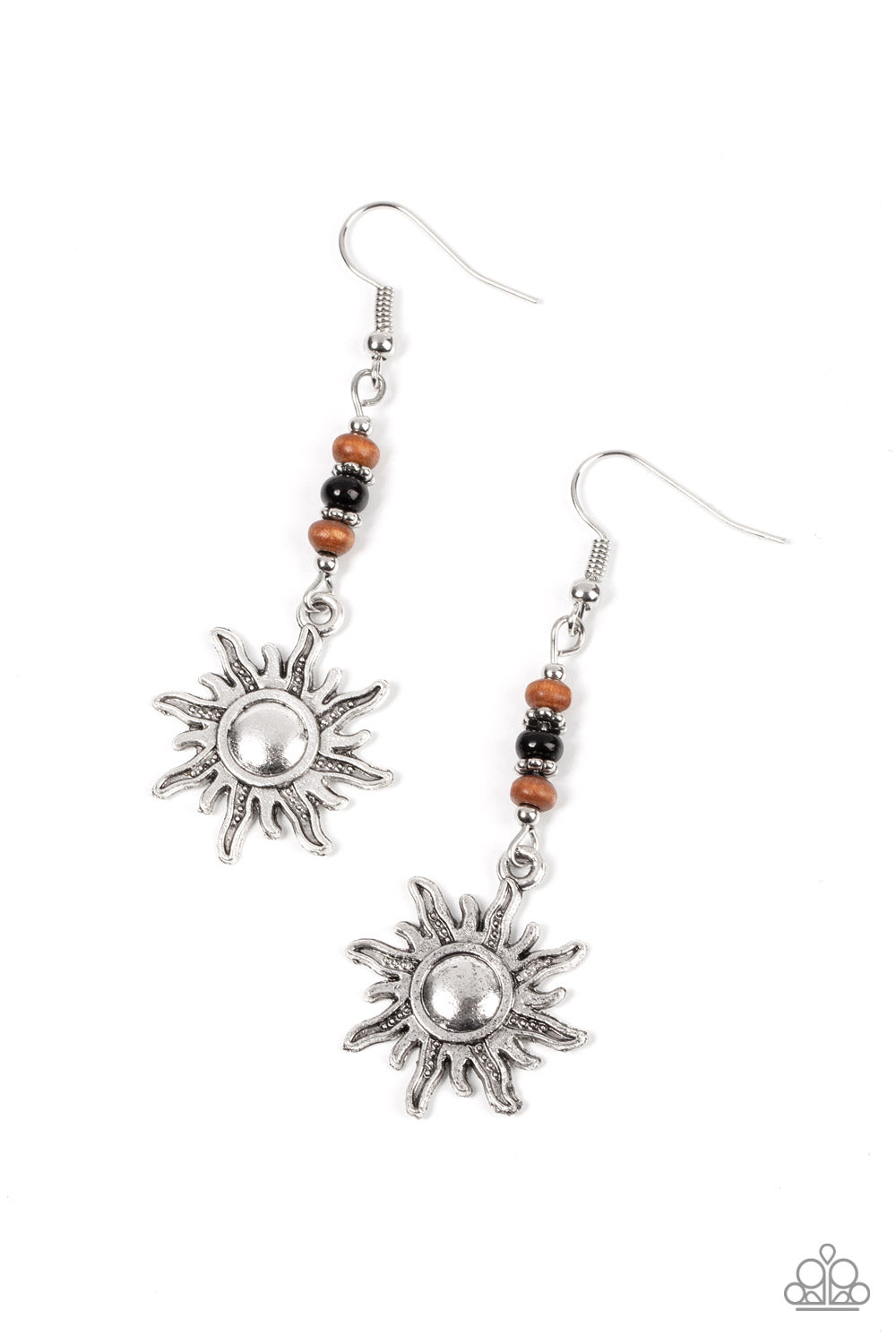 Sunshiny Days - Black Paparazzi Earrings