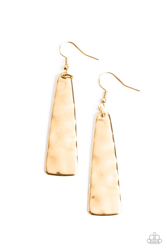 Paparazzi Detailed Definition - Gold Earrings