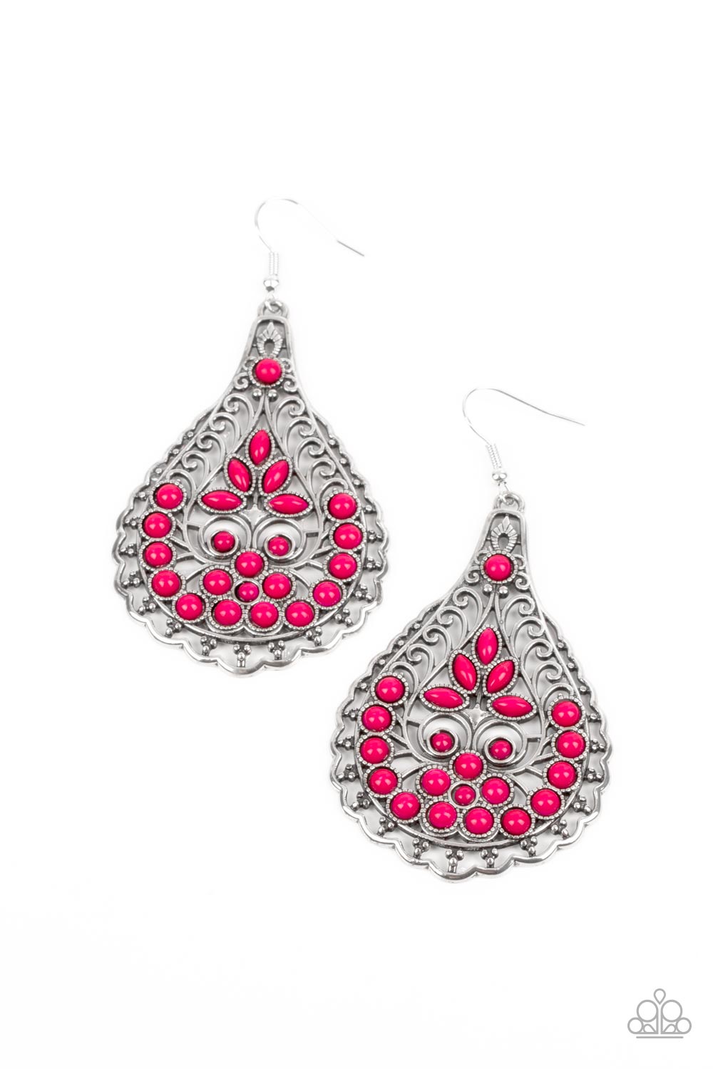 Paparazzi Botanical Beauty - Pink Earrings