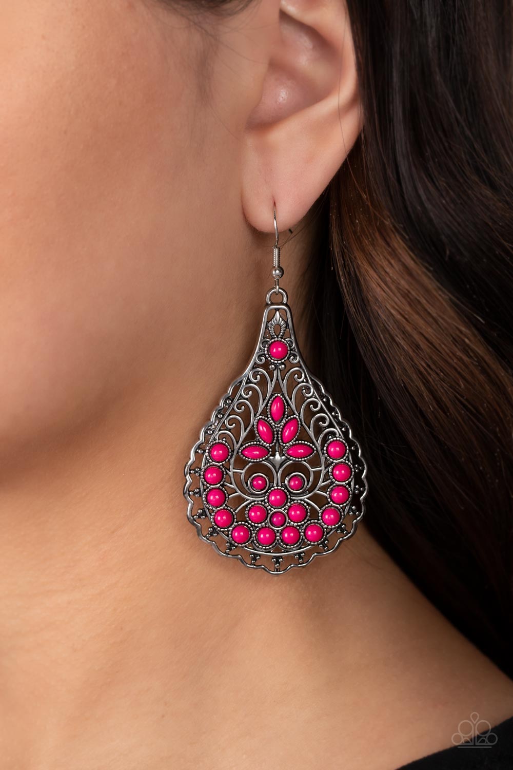 Paparazzi Botanical Beauty - Pink Earrings