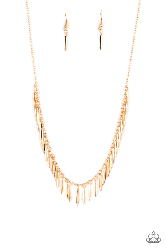 Striking Sheen - Gold Necklace